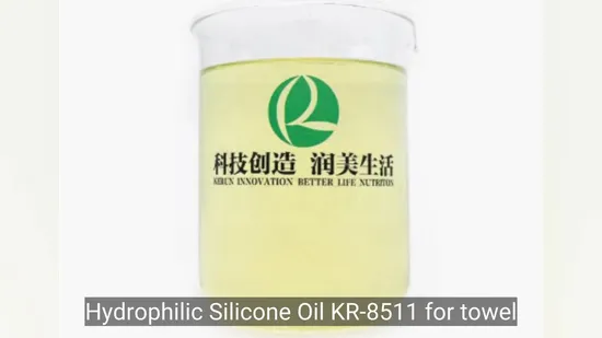 매우 부드러운 손잡이가 달린 약한 양이온 실리콘 연화제 실리콘 오일 KR